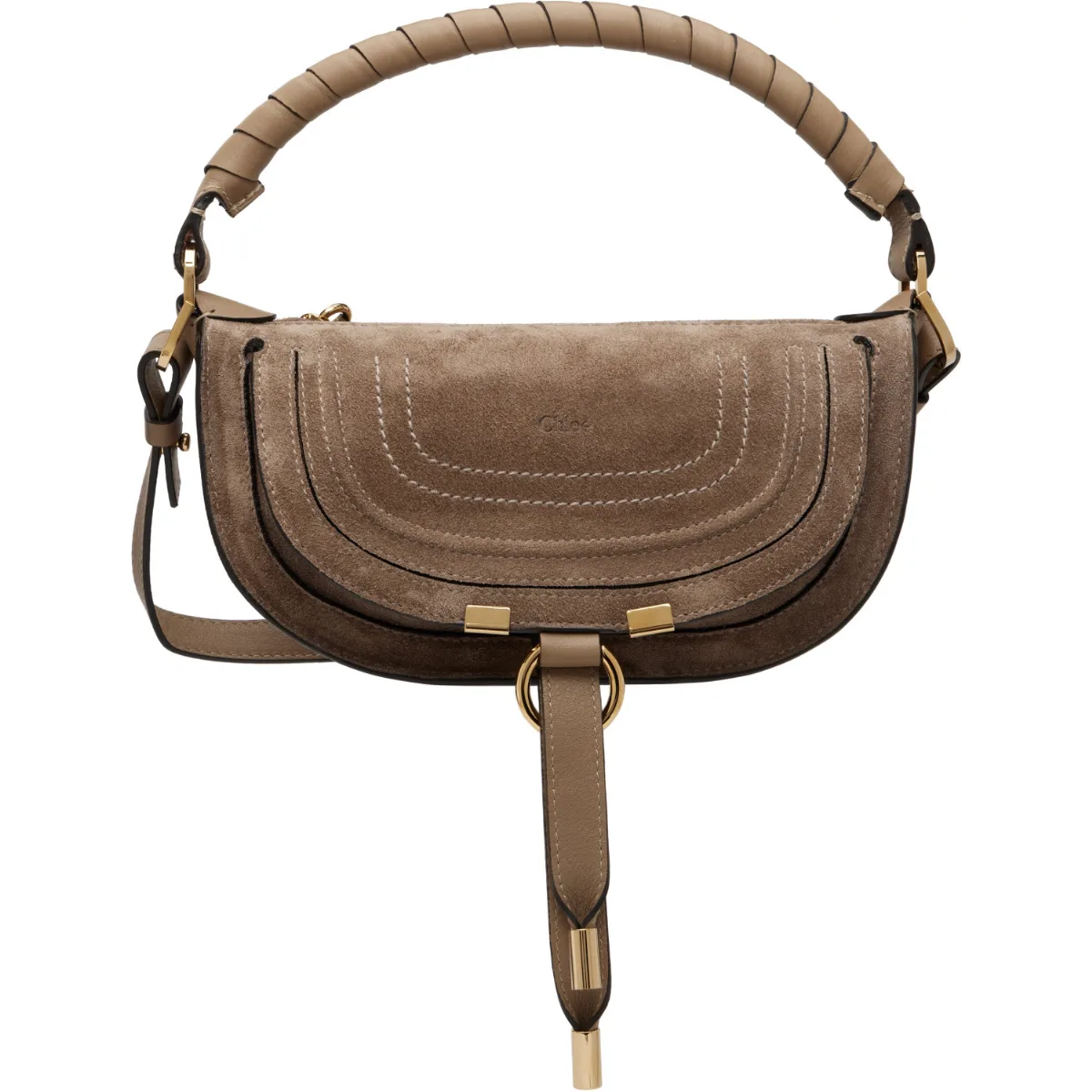 Suede Leather Mini Marcie Shoulder Bag