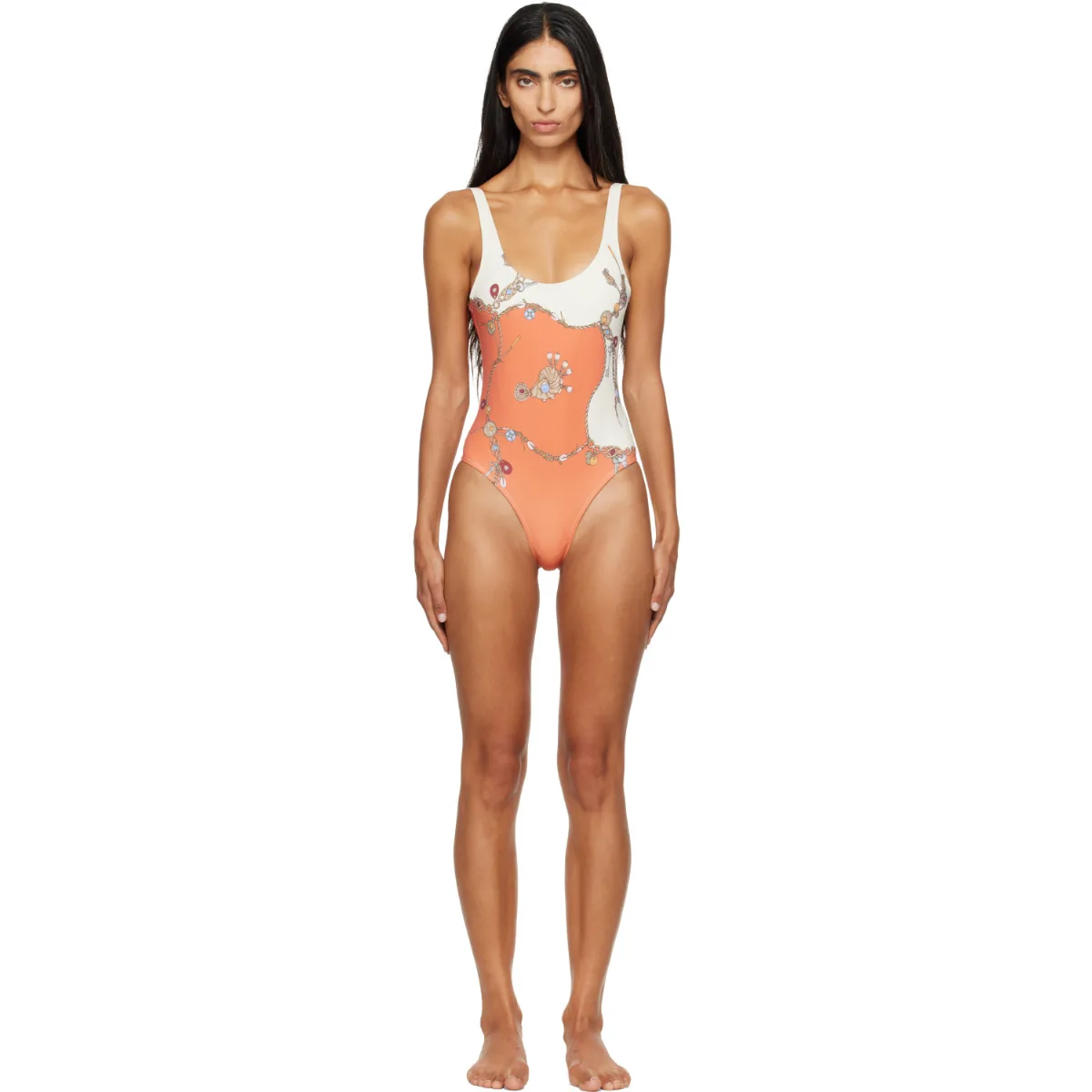 Printed One-Piece Swimsuit by Versace