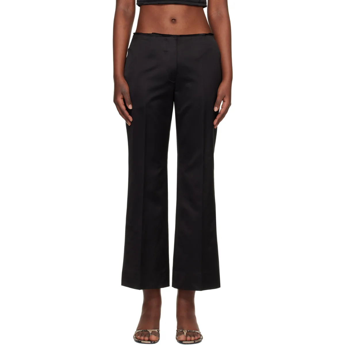 Kick Flare Raw-Edge Trousers by TOTEME