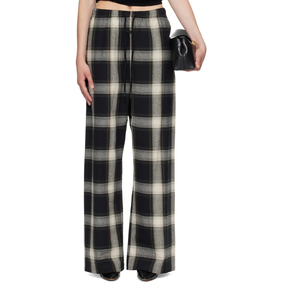 Black & White Flannel Lounge Pants by Fear of God ESSENTIALS