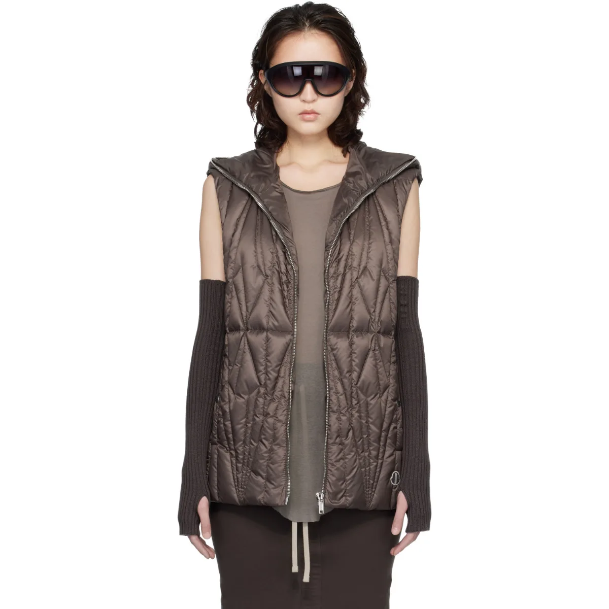 Moncler + Rick Owens Geocamo Ziplock Down Vest by Rick Owens