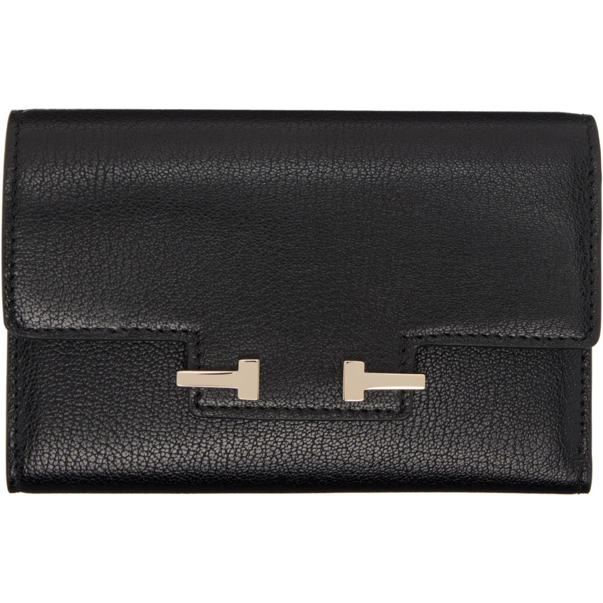 Supple Grain Leather Aube Compact Wallet by TOM FORD