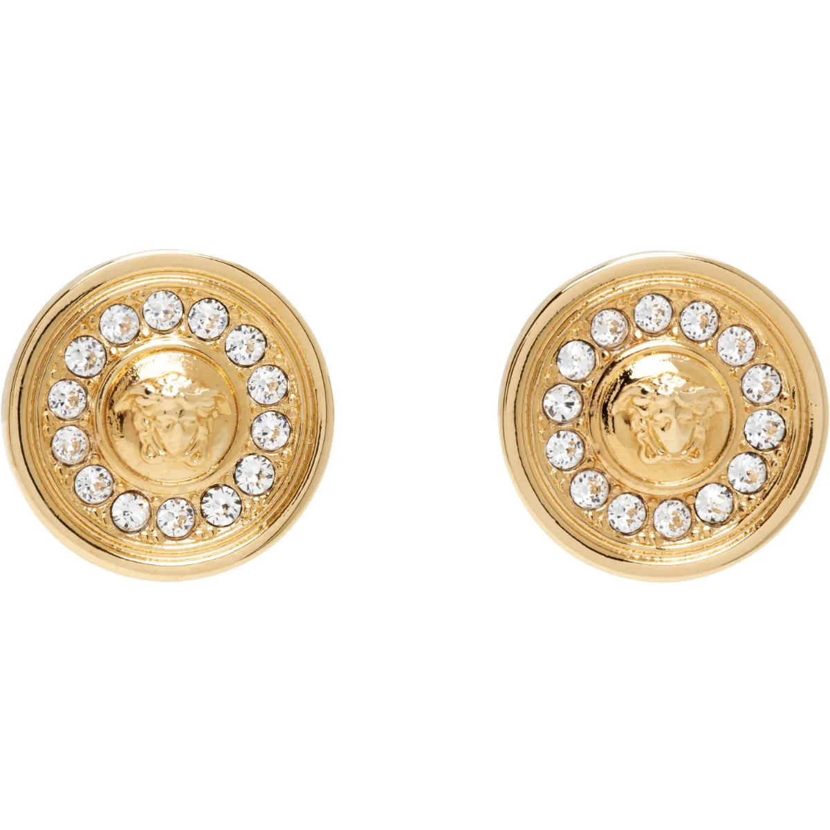 Medusa Crystal Earrings by Versace
