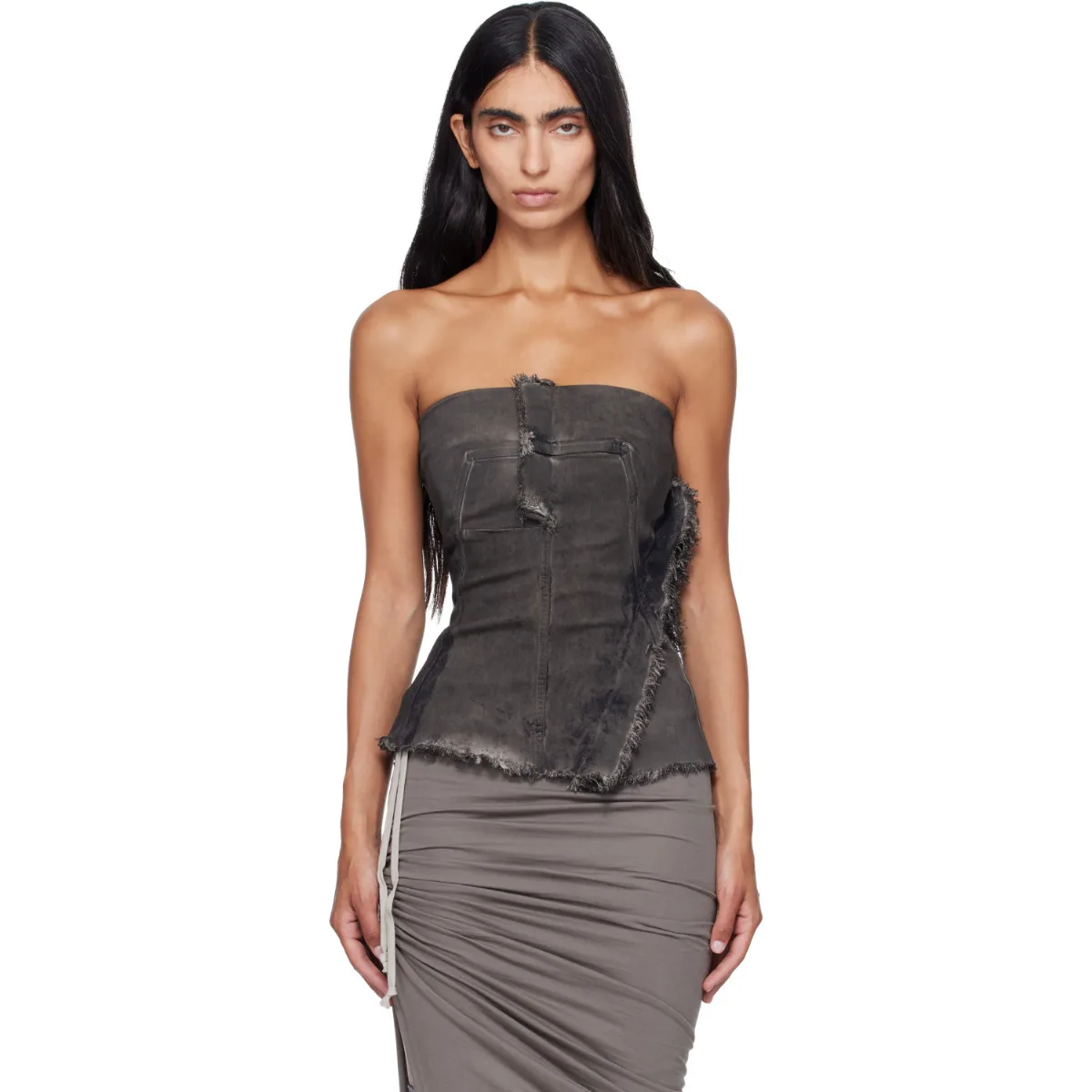 Tower Bustier Denim Top by Rick Owens