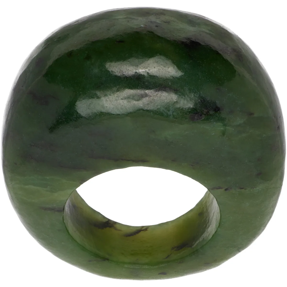 Medium Jade Donut Ring by Sophie Buhai
