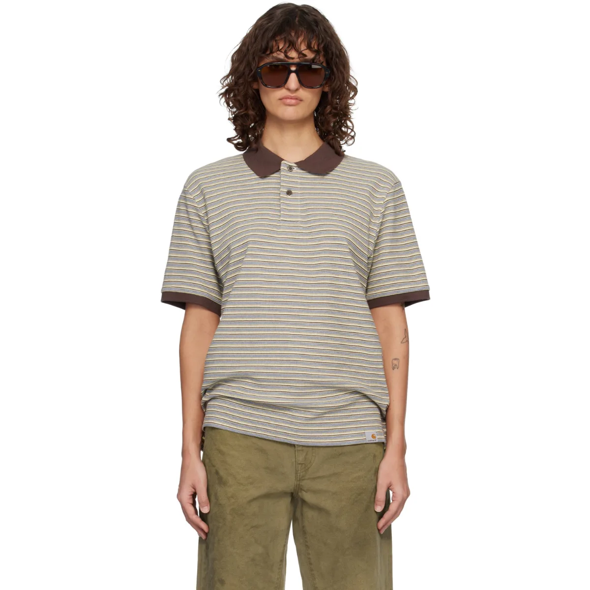 Short Sleeve Dion Stripe Polo by Carhartt Work In Progress