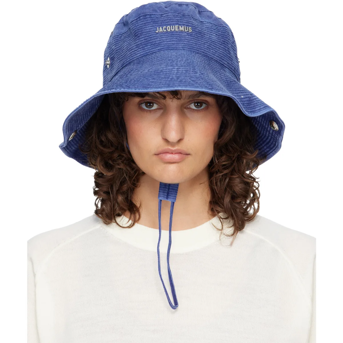 The De-Nîmes Denim Bucket Hat by JACQUEMUS