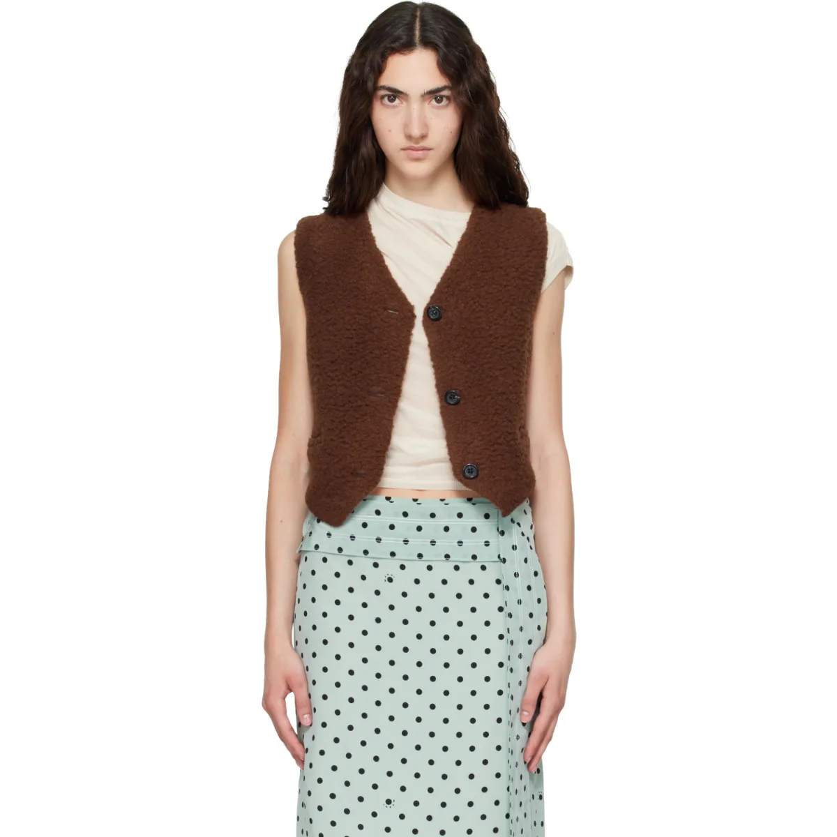 Curly Wool Vest by Marni