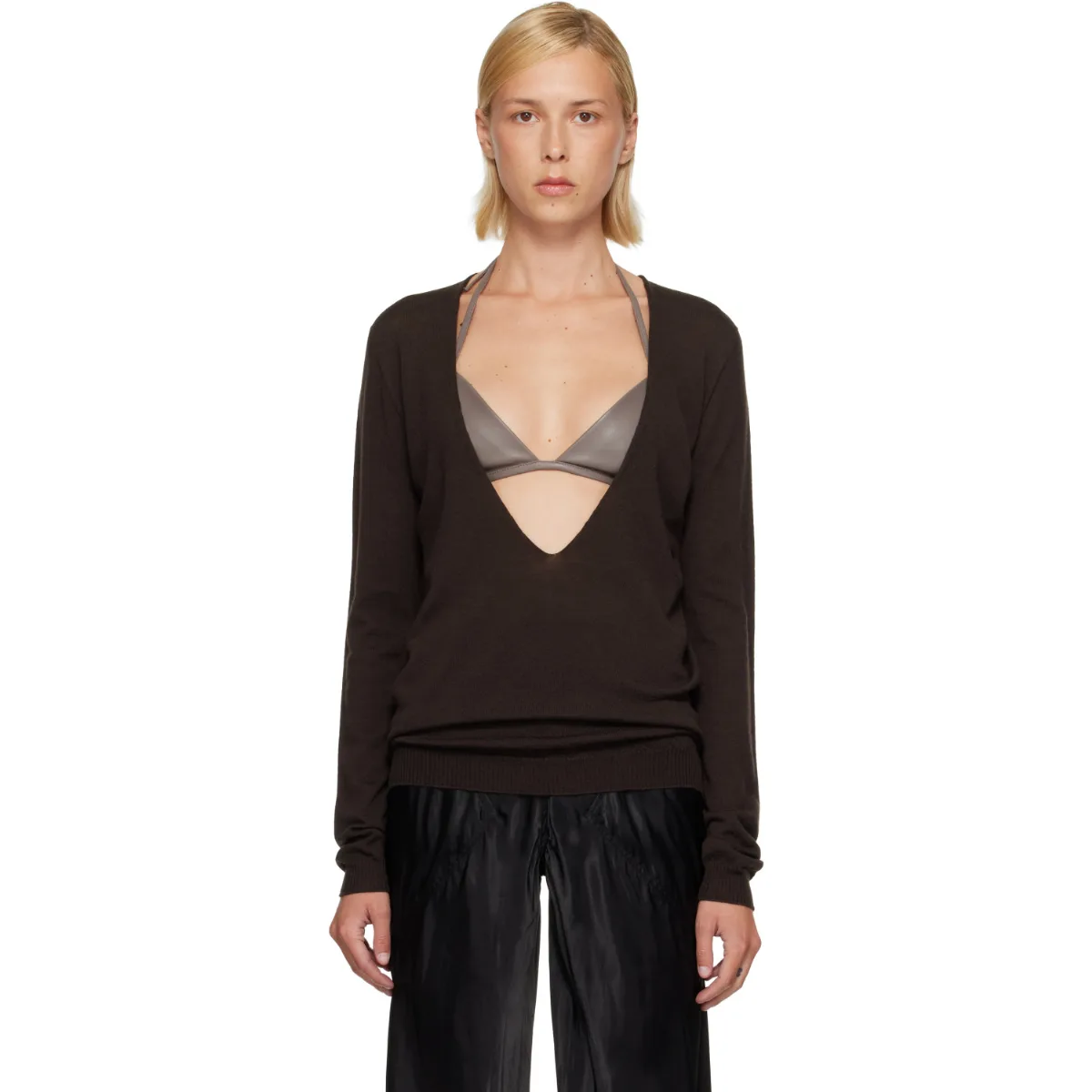 Tower Extreme V-Neck Sweater by Rick Owens