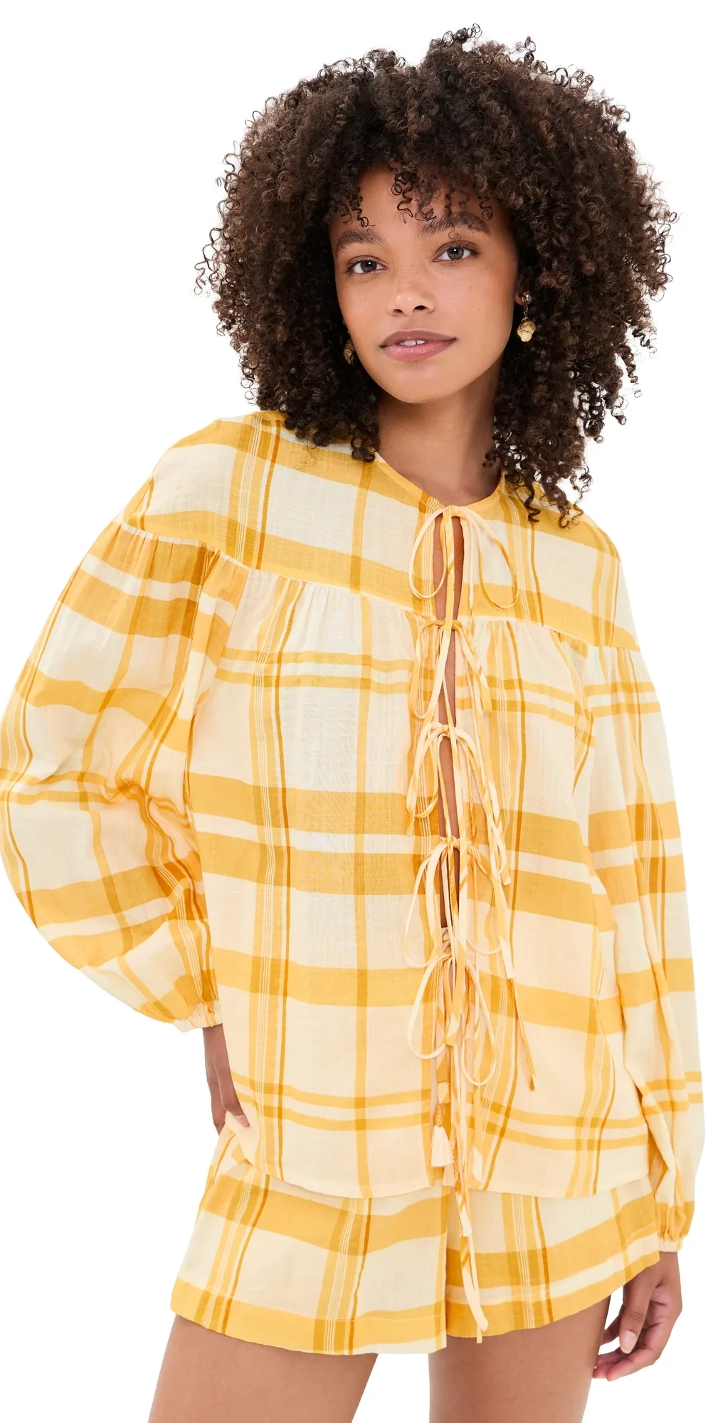 Frescor Front Ties Blouse by Dress To