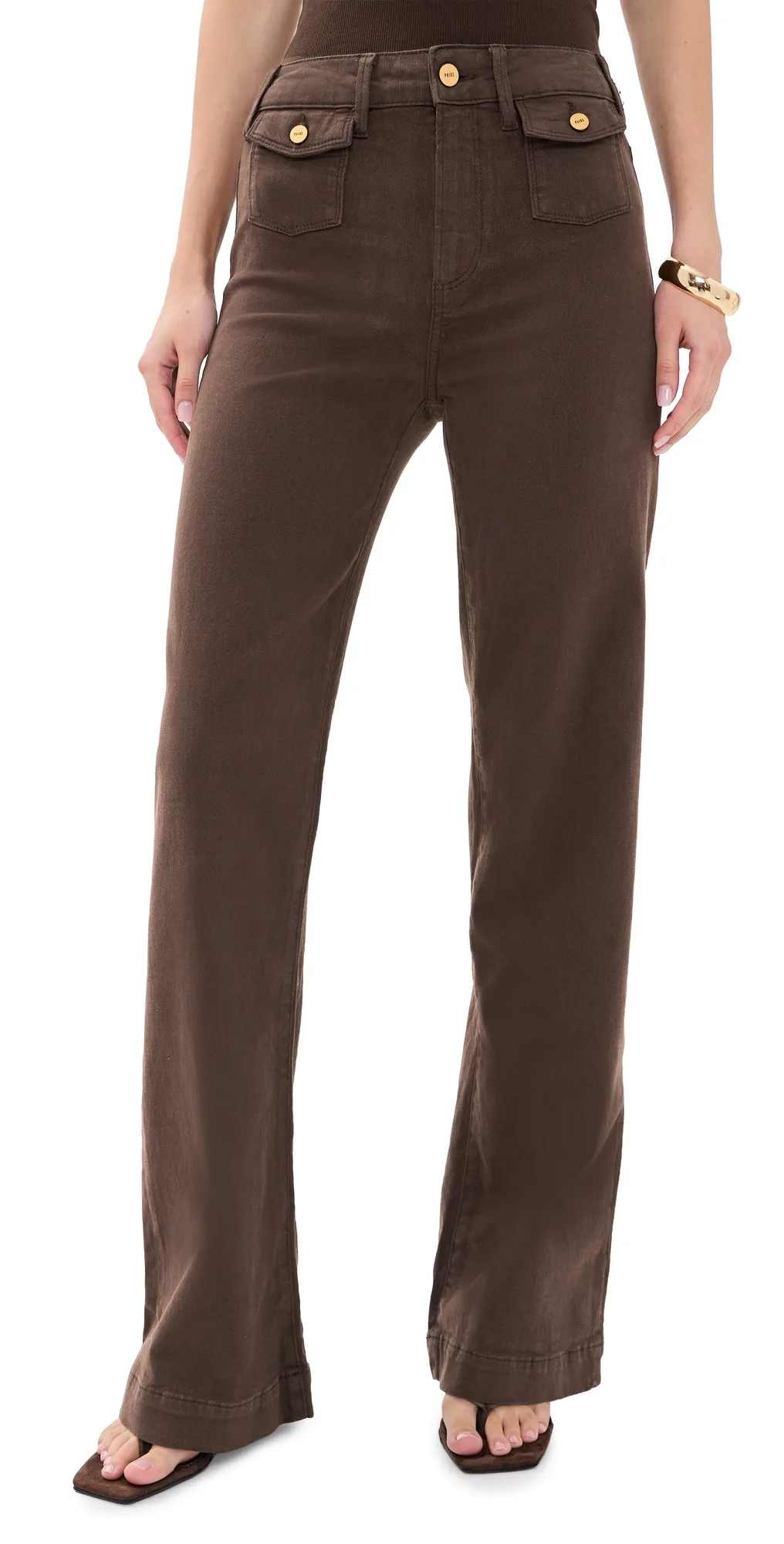 Leenah Mini Patch Pockets Jeans by PAIGE