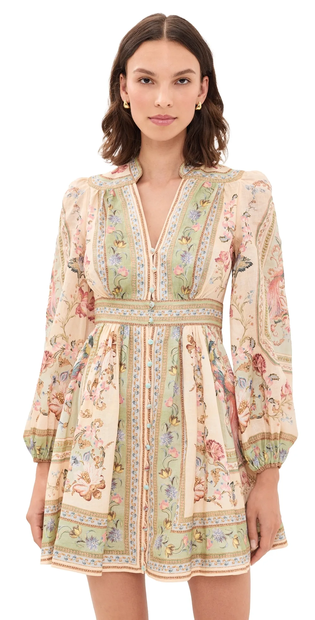 Roselight Plunge Mini Dress by Zimmermann