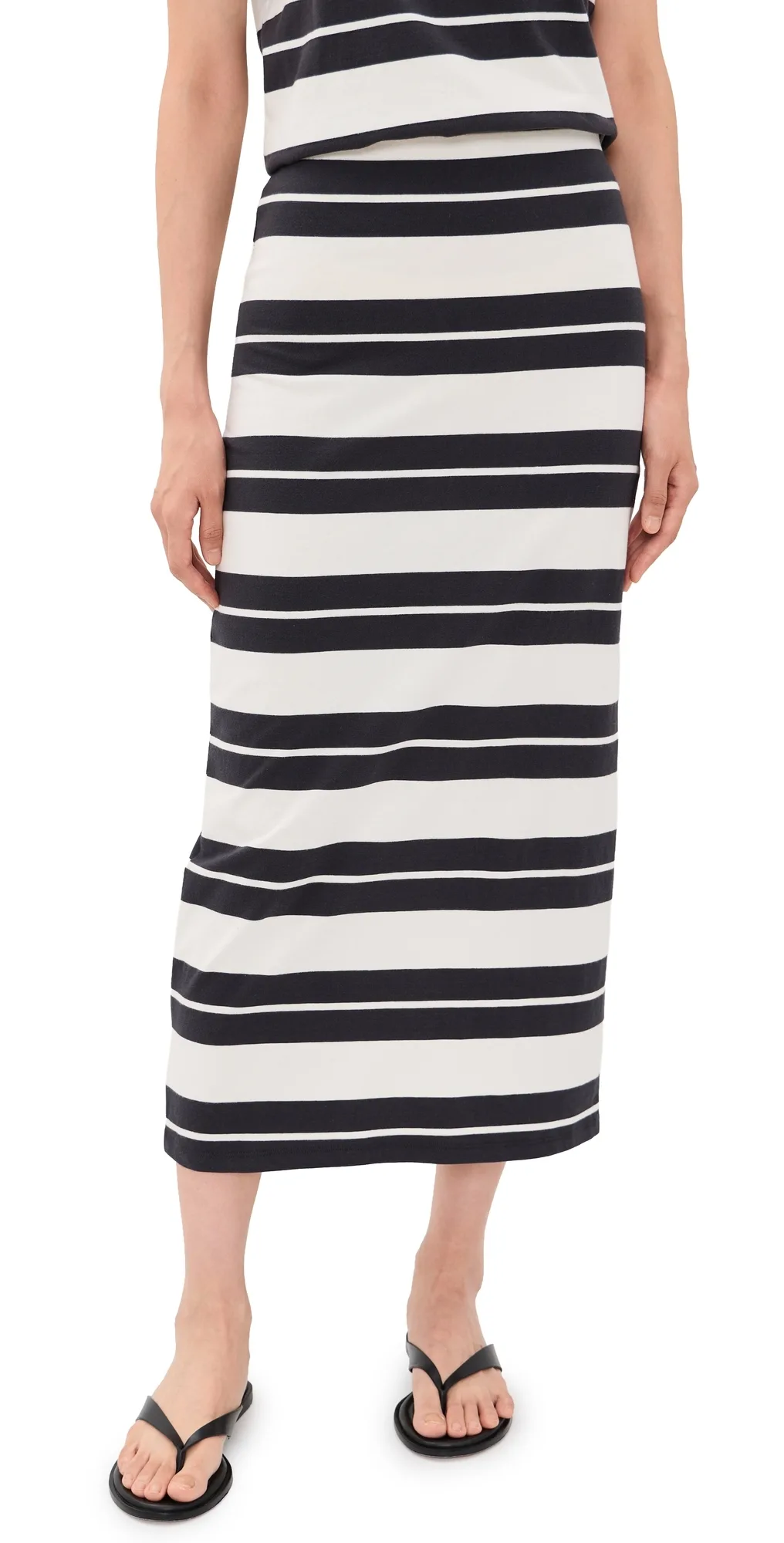 Gail Striped Jersey Midi Skirt by Z Supply