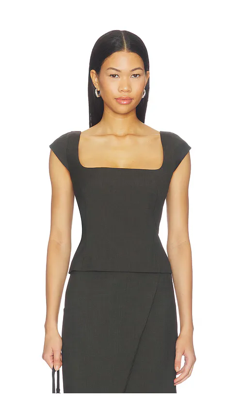 Wool Cap Sleeve Top by St. Agni