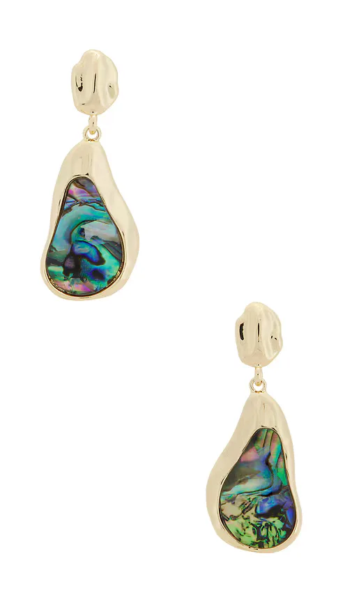 Abalone Hidden Gem Dangle Earrings