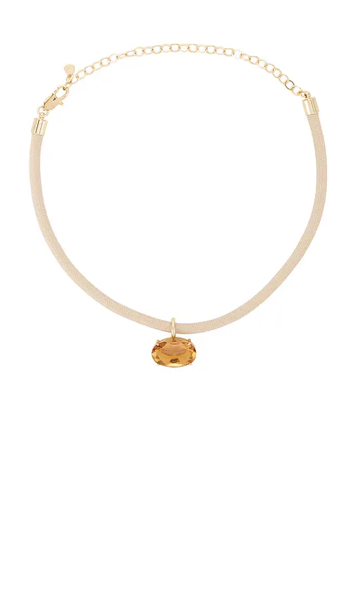 Oval Pendant Cord Necklace by Ettika