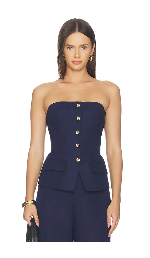 Quinn Linen Bustier by Generation Love
