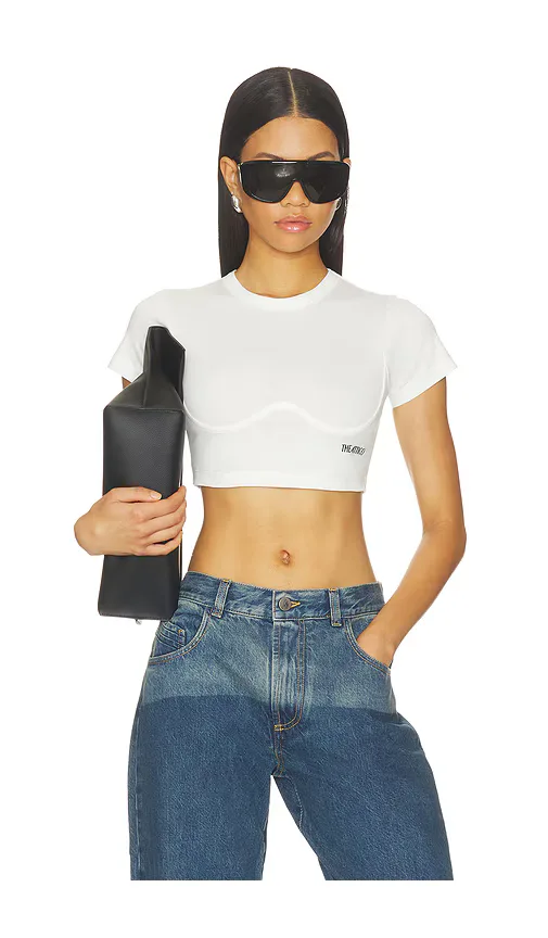 Logo Crop Tee by THE ATTICO