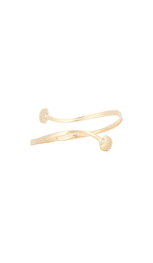 Santorini Shell Arm Cuff by Ettika