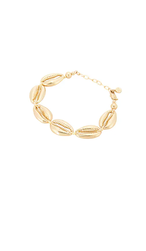 Seven Seas Shell 18k Gold Plated Shell Bracelet
