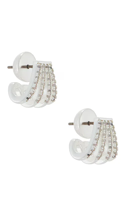 Glisten Wing Pave Earrings by Ettika