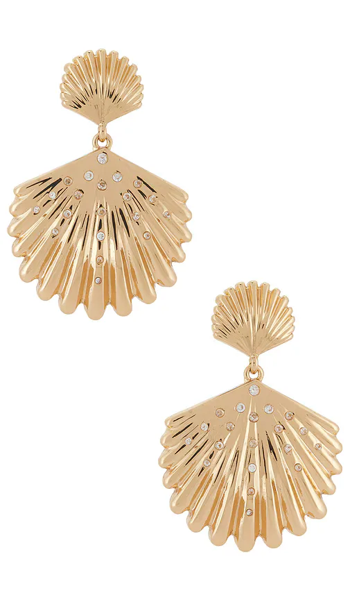Sun Drenched Shell Earrings by Ettika