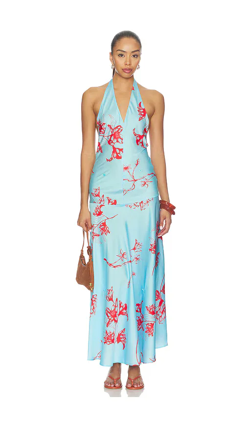 Satin Button Dress by Juliet Johnstone