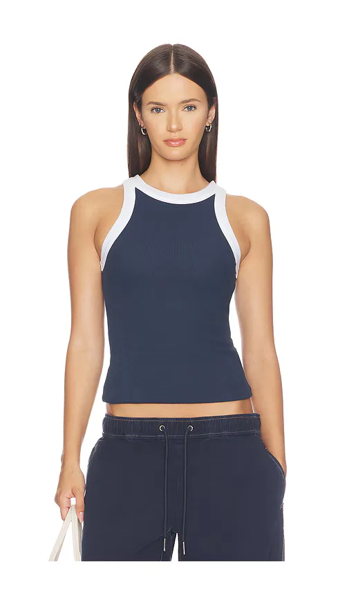 Ribbed Racer Tank Top by Hudson Jeans