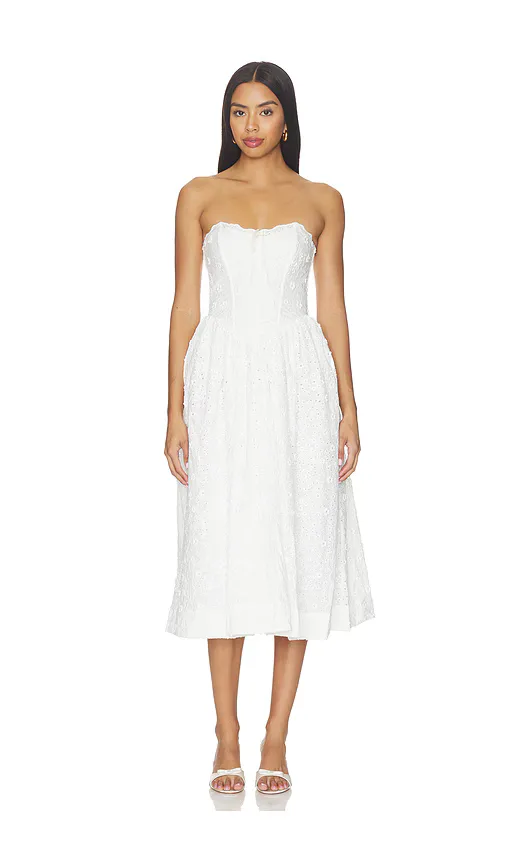 Laura Eyelet Midi Dress by For Love & Lemons