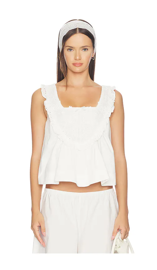 Laura Eyelet Top by For Love & Lemons