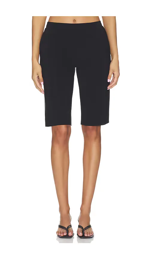 Flat Front Bermuda Short by Norma Kamali