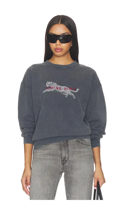 Spencer Sweatshirt Leopard by ANINE BING