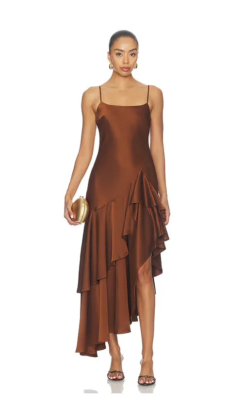 Double Ruffle High Low Dress by Susana Monaco