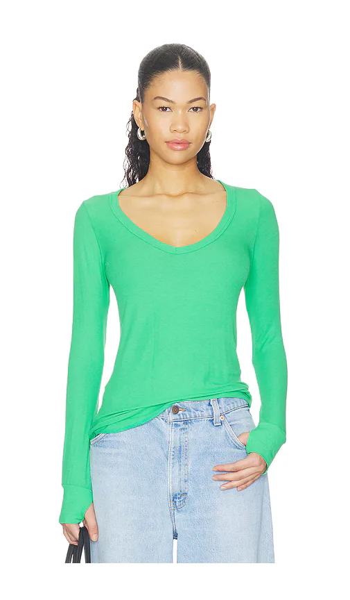Otis Long Sleeve Fitted V-Neck by Michael Lauren