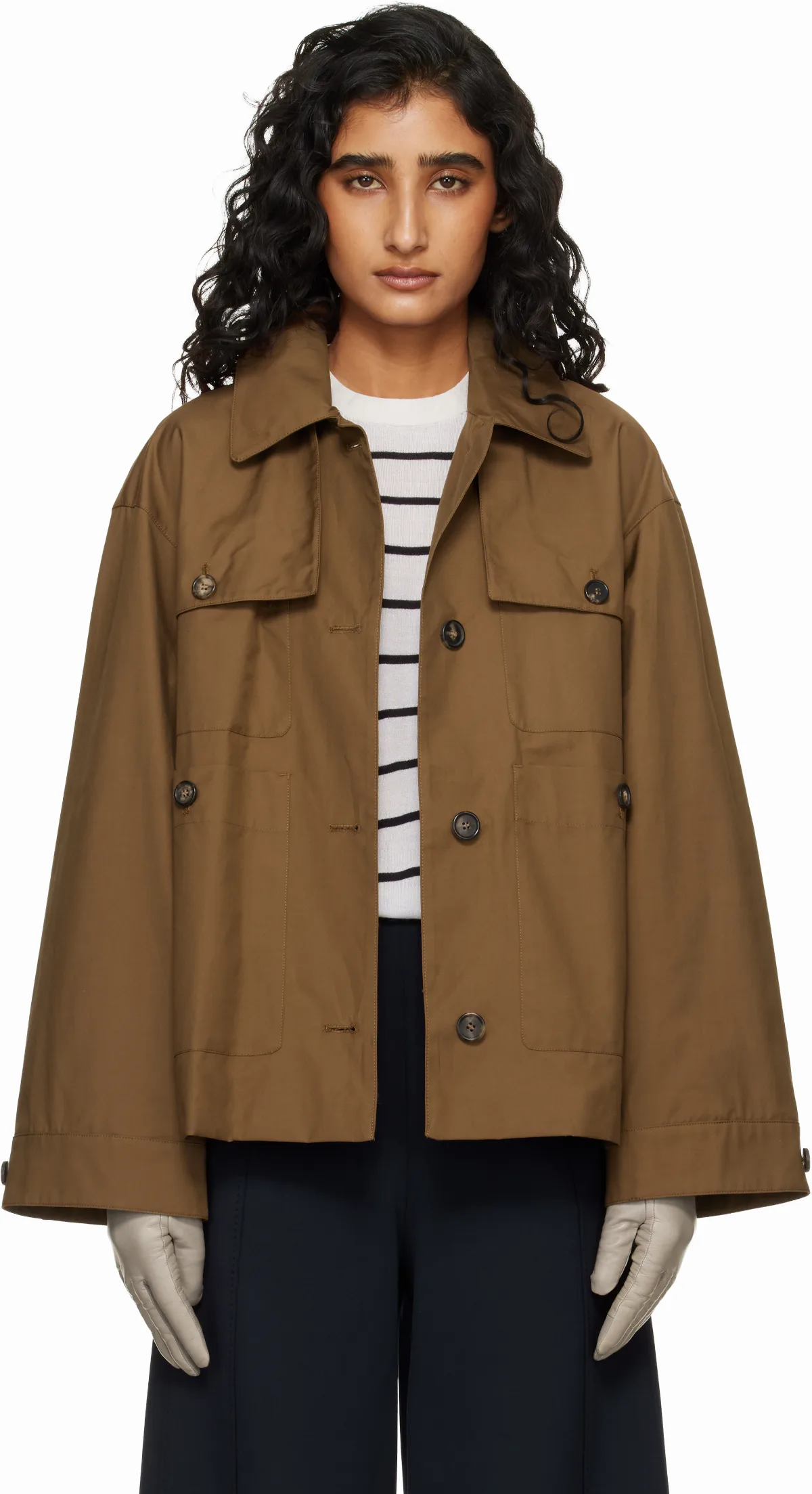 Tan Bouquet Jacket by Max Mara