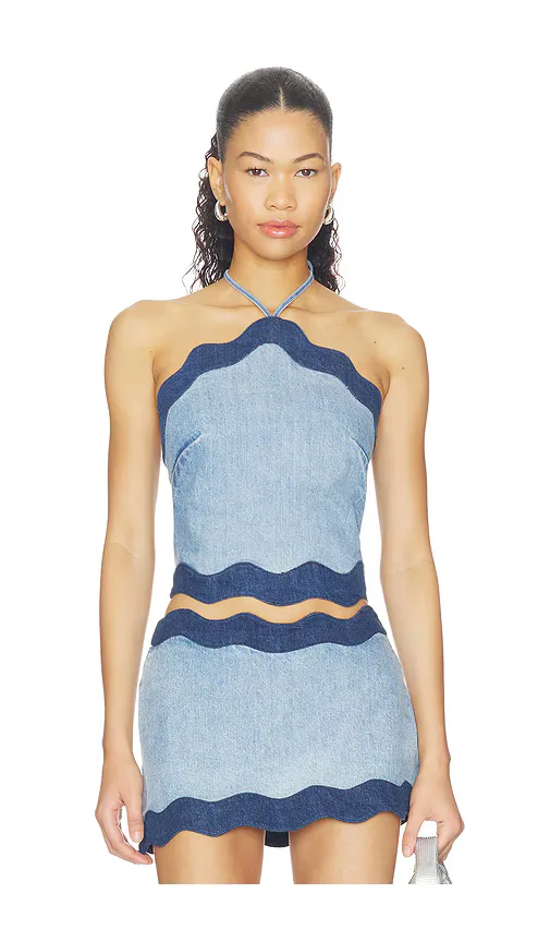 Iselda Denim Top by retrofete