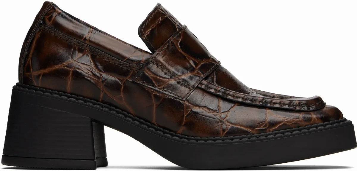 Brown Karina Loafers by Miista