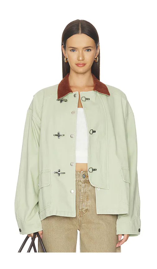 Washed Fireman Clasp Workshop Jacket
