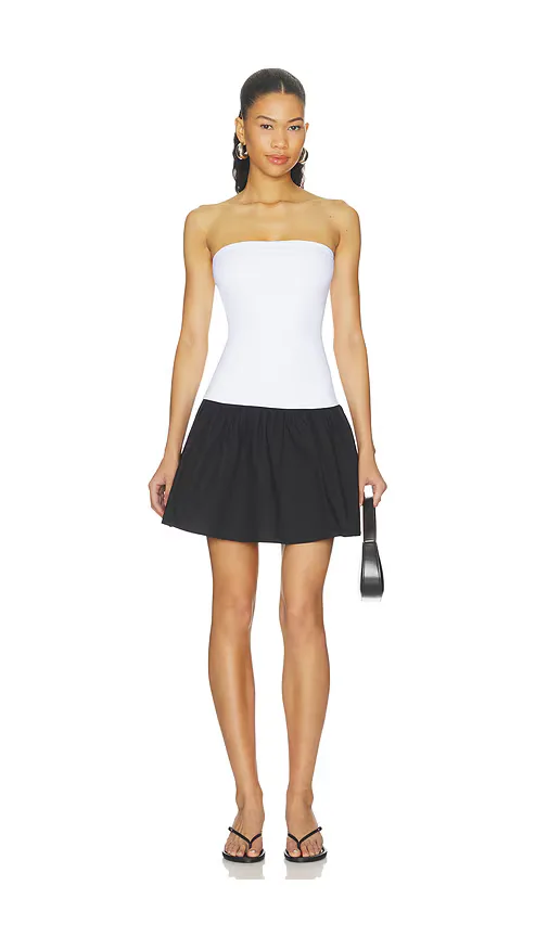 Poplin Tube Drop Waist Dress