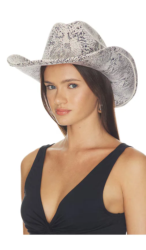 Midnight Rider Snakeskin Printed Cowboy Hat by 8 Other Reasons