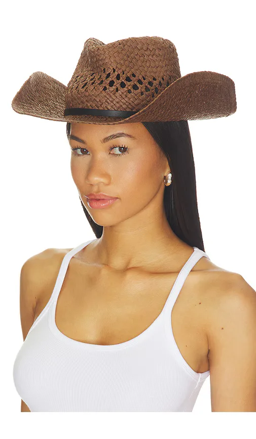 Woven Cowboy Hat with Buckle Band Detail by 8 Other Reasons