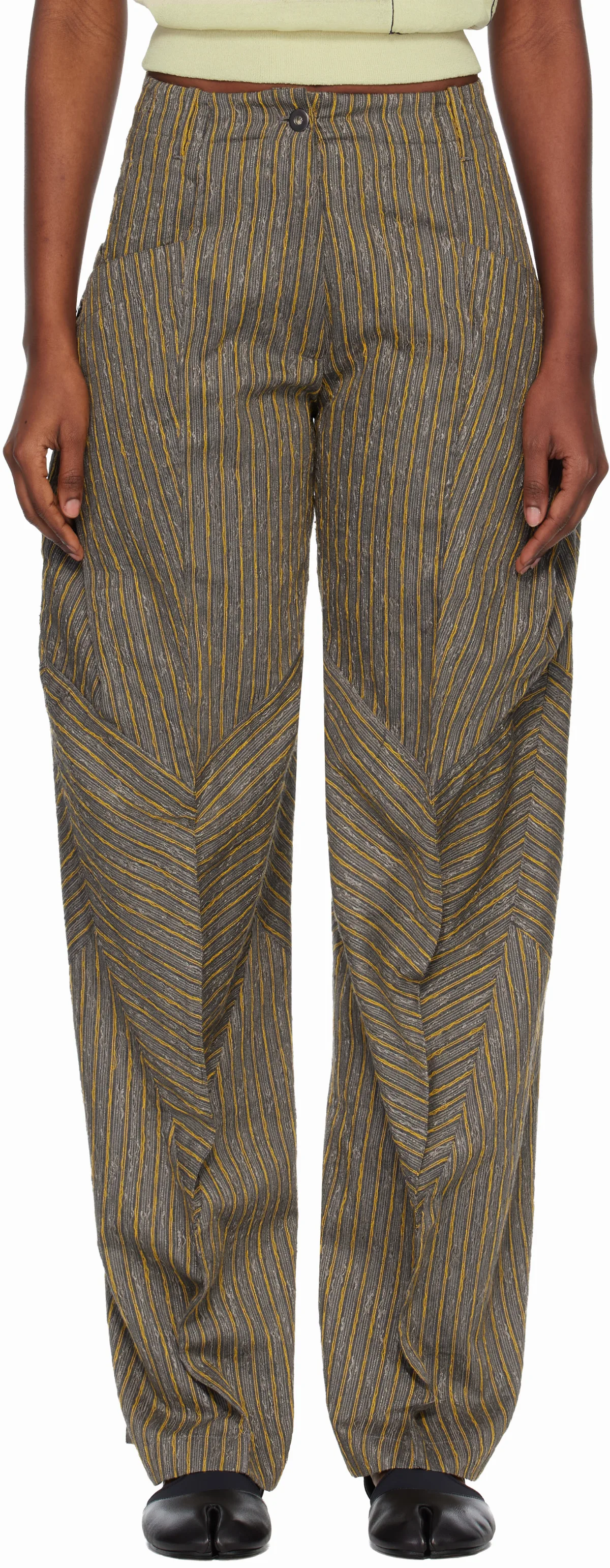 Gray & Yellow Centennial Trousers