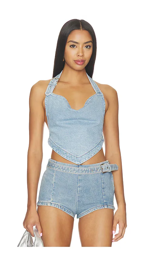 Amelisse Denim Top by retrofete