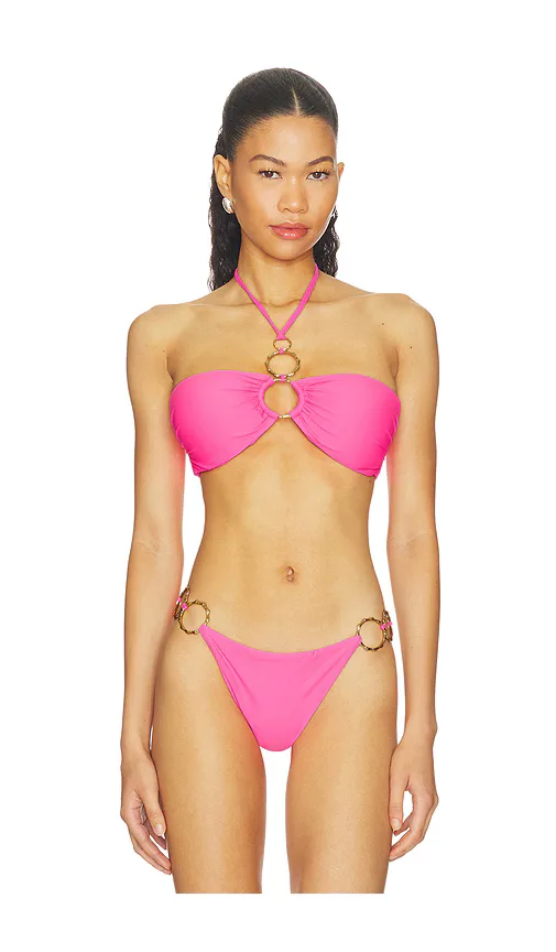 Solar Pop Drawstring Bandeau Top by Luli Fama