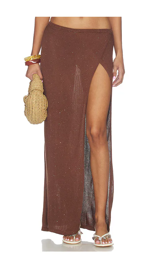 Kiva High Side Slit Maxi Skirt by Runaway The Label