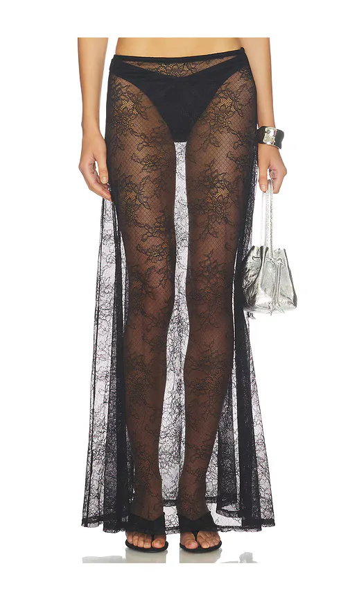 Jenna Low Waist Lace Maxi Skirt