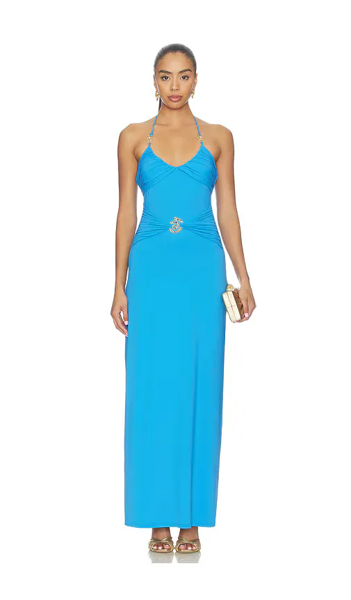 Nina Ruched Halter Maxi Dress by Runaway The Label