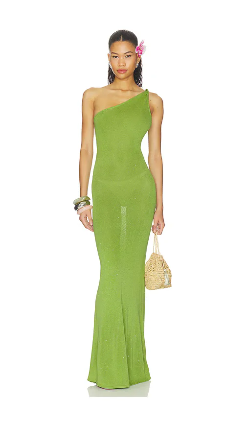 Diana Asymmetric Neck Maxi Dress by Runaway The Label