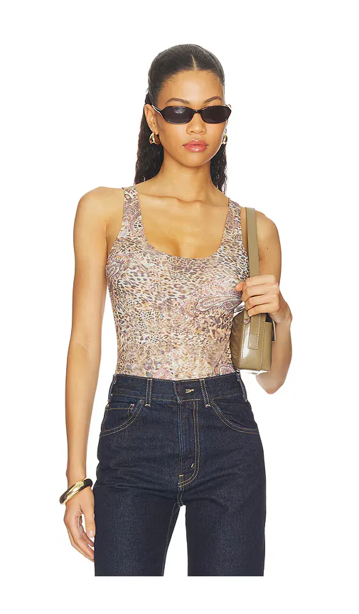 Kalea Scoop Neck Tank Bodysuit by L'AGENCE