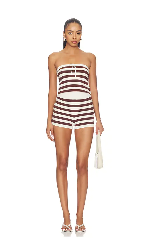 Pamelah Stripe Romper by Lovers and Friends